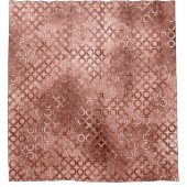 Sparkly Roos Gold Circles Roze Luxury Sparkle Girl Douchegordijn (Voorkant)