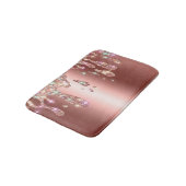 Sparkly Roos Gold Drip | Diamond Glitter op Satijn Badmat (Gekanteld)