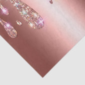 Sparkly Roos Gold Drip | Diamond Glitter op Satijn Tissuepapier (Detail)