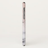 Sparkly Roos Gold Glitter Marble Ombre Case-Mate iPhone Case (Achterkant/links)