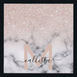Sparkly Roos Gold Glitter Marble Ombre Imitatie Canvas Print<br><div class="desc">Dit elegante en girale patroon is perfect voor de moderne vrouw. Het is voorzien van faux-bedrukte dunne roos goudglitter boven op een zwart en van een marmer patroon in de stijl van een ombre gradiënt. Het is trendy, cool, chic, luxe en stijlvol. ***BELANGRIJKE NOTA VAN HET ONTWERP: Voor om het...</div>