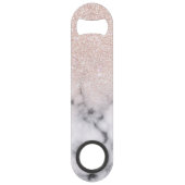 Sparkly Roos Gold Glitter Marble Ombre Speed Flessenopener (Achterkant)