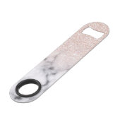 Sparkly Roos Gold Glitter Marble Ombre Speed Flessenopener (Achterkant Gekanteld)