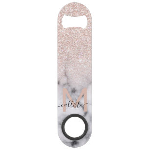 Sparkly Roos Gold Glitter Marble Ombre Speed Flessenopener