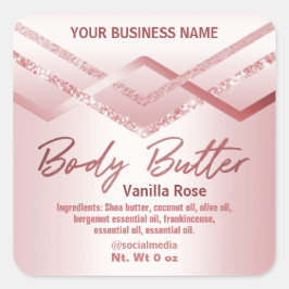 Sparkly Roos Gold Lines Body Butter Labels