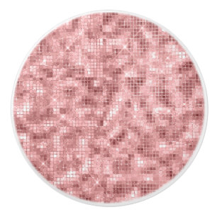 Sparkly Roos Gold Pink Luxury Keramische Knop