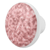 Sparkly Roos Gold Pink Luxury Keramische Knop (Rechts)