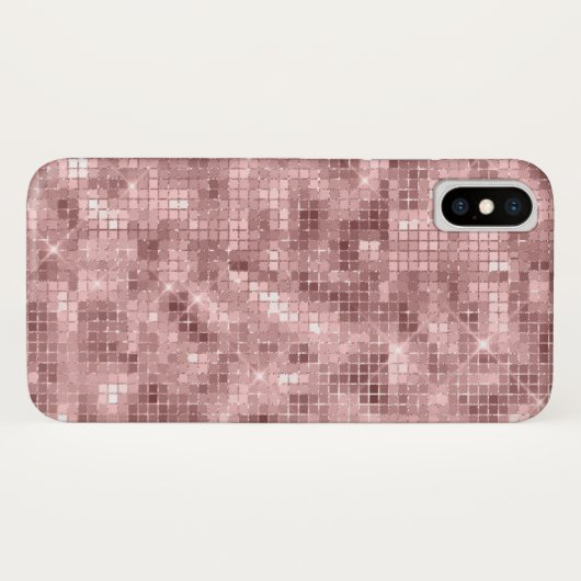 Sparkly Roos Gold Pink Luxury Sparkle Case-Mate iPhone Case (Achterkant (horizontaal))