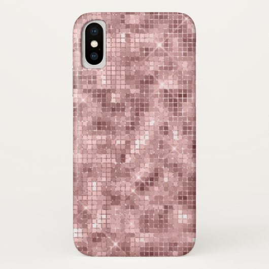 Sparkly Roos Gold Pink Luxury Sparkle Case-Mate iPhone Case (Achterkant)