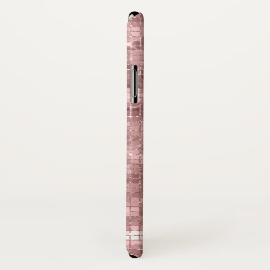 Sparkly Roos Gold Pink Luxury Sparkle Case-Mate iPhone Case (Achterkant / rechts)