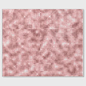 Sparkly Roos Gold Pink Luxury Sparkle Girly Cadeaupapier (Vlak)