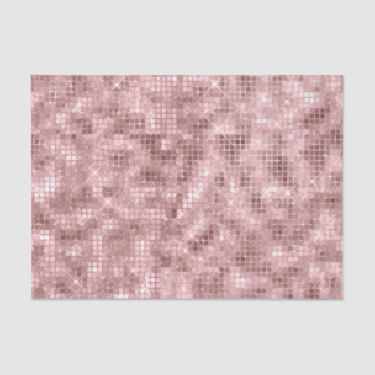 Sparkly Roos Gold Pink Luxury Sparkle Girly Tissuepapier (Voorkant)