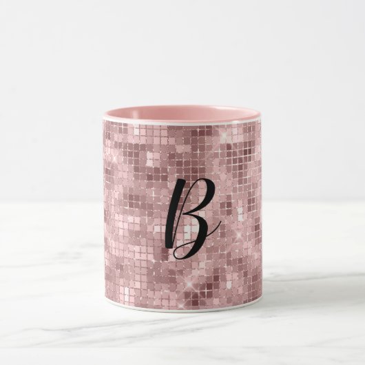 Sparkly Roos Gold Pink Luxury Sparkle Mok (Midden)