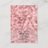 Sparkly Roos Gold Pink Luxury Visitekaartje (Achterkant)