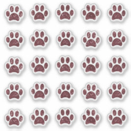Sparkly Roos Gouden Glitter Paw Prints Sticker Set