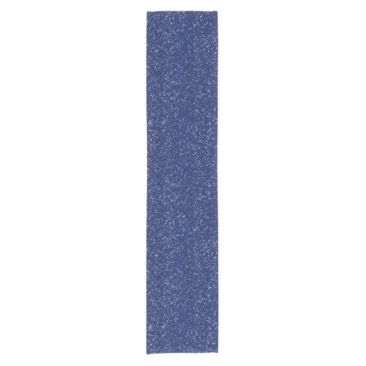 Sparkly Royal Blue en Silver Glitter Korte Tafelloper (Voorkant)