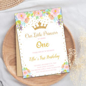 Sparkly Royal Party Kaart voor meisjes