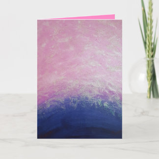 Sparkly roze abstracte aanmoedigingskaart bedankkaart