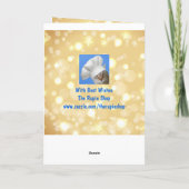 Sparkly Rupie Cat Kerstmis Feestdagen Kaart (Achterkant)