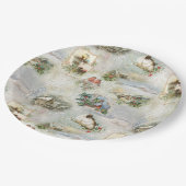 Sparkly Rustic Kerstwinter Scenes Collage Papieren Bordje (Gekanteld)