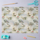 Sparkly Rustic Kerstwinter Scenes Collage Tissuepapier (Craft)