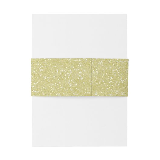 Sparkly Sandy Gold Glitter Uitnodigingen Wikkel (Achterkant Voorbeeld)