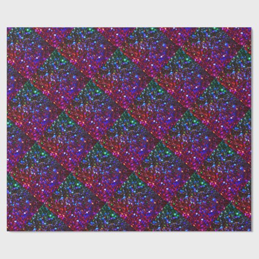 Sparkly schittert Patroon - Kerstmis Cadeaupapier (Vlak)