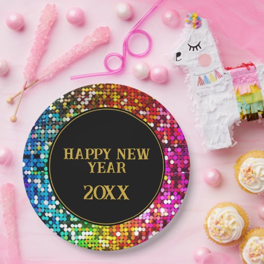 Sparkly Sequins Custom Party Papieren Bordje (Feest)