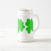 Sparkly shamrock geluksklaver St. Patrick's Day Bierpul (Voorkant rechts)