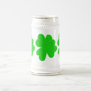 Sparkly shamrock geluksklaver St. Patrick's Day Bierpul