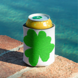 Sparkly shamrock geluksklaver St. Patrick's Day Blikjeskoeler
