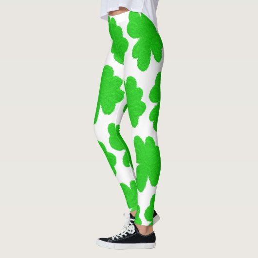 Sparkly shamrock geluksklaver St. Patrick's Day Leggings (Links)