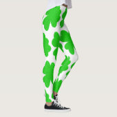 Sparkly shamrock geluksklaver St. Patrick's Day Leggings (Rechts)