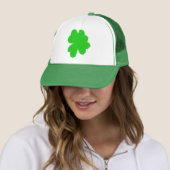 Sparkly shamrock geluksklaver St. Patrick's Day Trucker Pet (In situ)