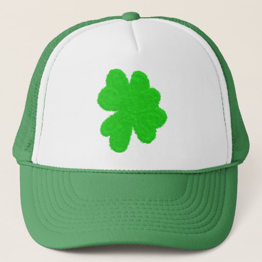 Sparkly shamrock geluksklaver St. Patrick's Day Trucker Pet (Voorkant)