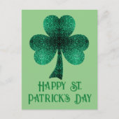 Sparkly Shamrock St. Patrick's Day salie groen Briefkaart (Voorkant)