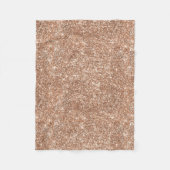 Sparkly Shiny Glitter Roos Gold Fleece Deken (Voorkant)