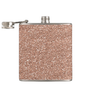 Sparkly Shiny Glitter Roos Gold Heupfles