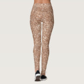 Sparkly Shiny Glitter Roos Gold Leggings (Achterkant)