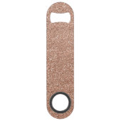 Sparkly Shiny Glitter Roos Gold Speed Flessenopener (Achterkant)
