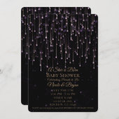 Sparkly Shooting Stars Een ster is geboren Baby sh Kaart (Voorkant / Achterkant)