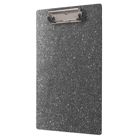 Sparkly Silver Black Glitter Docers Classroom Klembord (Links)
