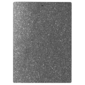 Sparkly Silver Black Glitter Docers Classroom Klembord (Achterkant)