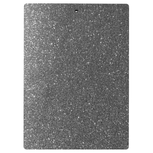 Sparkly Silver Black Glitter Docers Classroom Klembord (Achterkant)