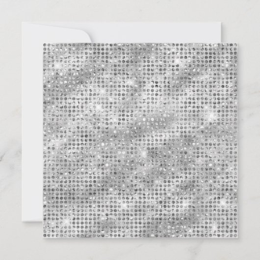 Sparkly Silver Diamond Studded Folie 21st Birthday Kaart (Achterkant)