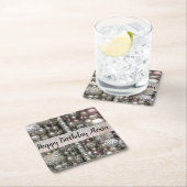 Sparkly Silver en Roze kralen Kartonnen Onderzetters (Insitu)