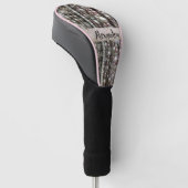 Sparkly Silver en Roze strengen kralen Golfheadcover (Schuin)