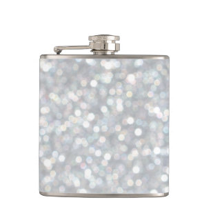 Sparkly Silver Flask Heupfles