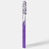 Sparkly Silver Glitter Amethyst Glam Name Case-Mate iPhone Case (Achterkant / Rechts)