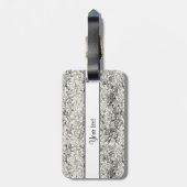 Sparkly Silver Glitter Bagagelabel (Achterkant verticaal)